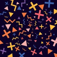Geometric background with bright colors and dynamic shape compositions vector