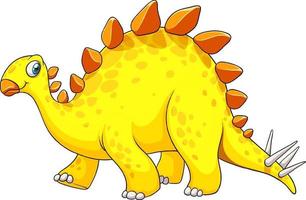 A stegosaurus dinosaur cartoon character vector