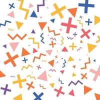 Geometric background with bright colors and dynamic shape compositions vector