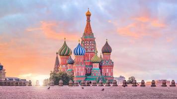 Catedral de Basilio en la Plaza Roja de Moscú foto