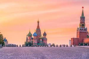 Basil's cathedral at Red square in Moscow photo