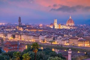 View of Florence skyline from top view photo