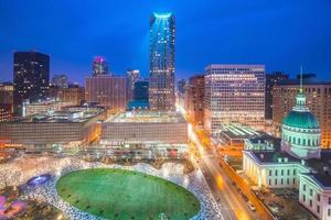 St. Louis downtown skyline at twilight photo