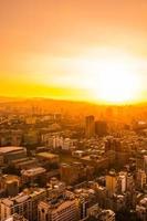 vista de la ciudad de taipei en taiwán foto