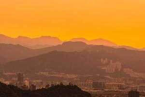 vista de la ciudad de taipei en taiwán foto