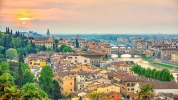 Florence city downtown skyline cityscape of  Italy photo