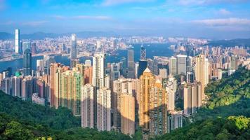 Hong Kong city skyline with Victoria Harbor view photo