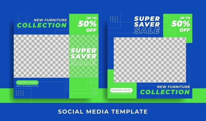 flyer or social media template furniture theme