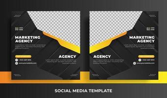 flyer or social media template business theme vector