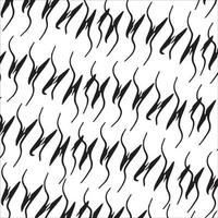 Black paint brush strokes vector pattern. Hand drawn curved and wavy lines with grunge circles. brush scribbles decorative texture. Messy doodles, bold curvy lines illustration.