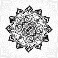 mandala de flores. elementos decorativos vintage. patrón oriental, ilustración vectorial. vector