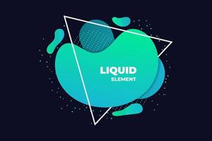 green liquid abstract element illustration vector