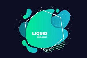 green liquid abstract element illustration vector