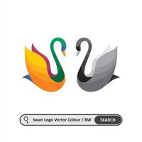 diseño de inicio de sesión de cisne vector