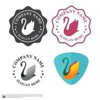 Duck logo design vector