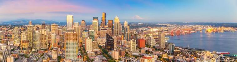 Seattle city downtown skyline cityscape in Washington State,  USA photo