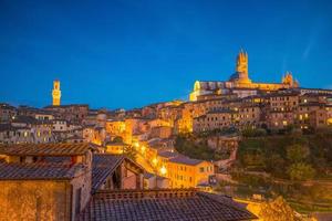 Downtown Siena skyline in Italy photo