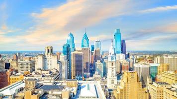 Top view of downtown skyline Philadelphia photo