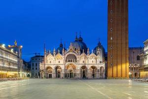 St. Mark's square in Venice during sunrise photo