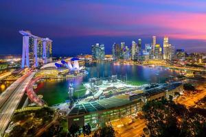 horizonte del centro de singapur foto