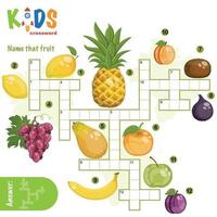 Name that fruit crossword puzzle vector