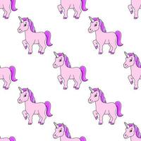 Seamless pattern with unicorn vector