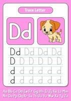 Writing letters D vector