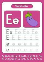 Writing letters E vector