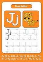 Writing letters J vector