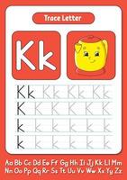 Writing letters K vector