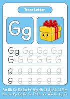 Writing letters G vector