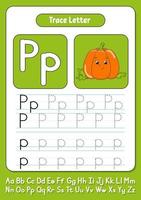 Writing letters P vector