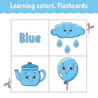Learning colors. Logic puzzle for kids. Education developing worksheet. Learning game. Activity page. Simple flat isolated vector illustration in cute cartoon style.