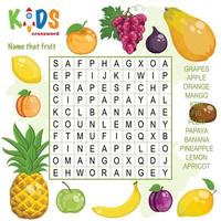 Name that fruit word search vector