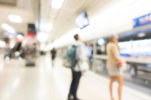 Abstract blur subway station photo