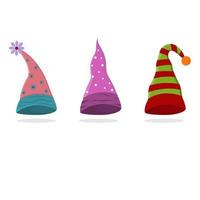 Set of gnome hats vector