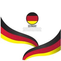 Ilustración de vector de bandera de Alemania