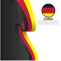 Ilustración de vector de bandera de Alemania