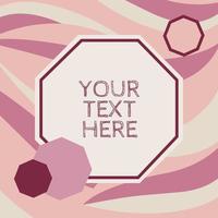 Retro Graphic Geometric Template in Pinks vector