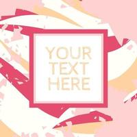 Pink and Coral Graphic Waves Square Template vector