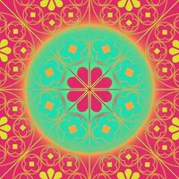 Tudor Rose Repeating Pattern Background Coral Aqua vector