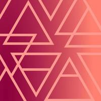 gráfico triangular neón brillante fondo patrón rosa rojo vector