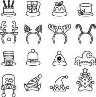 Set of festive hats vector image.