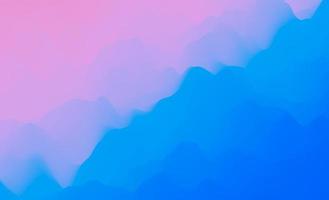 3D abstract design of flat mountains in gradient color photo