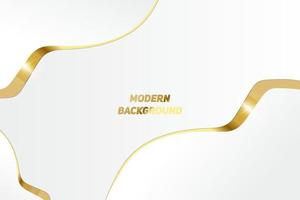 Modern black luxury background with golden line and shiny golden light. vector