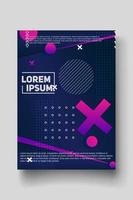 Plantilla de diseño de portada con líneas abstractas modernas vector