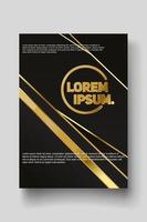 Plantilla de diseño de portada con líneas abstractas modernas vector