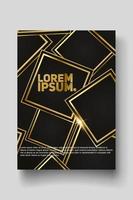 Plantilla de diseño de portada con líneas abstractas modernas vector