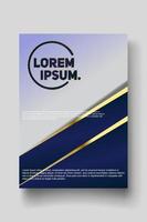 Plantilla de diseño de portada con líneas abstractas modernas vector