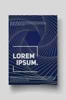 Plantilla de diseño de portada con líneas abstractas modernas vector